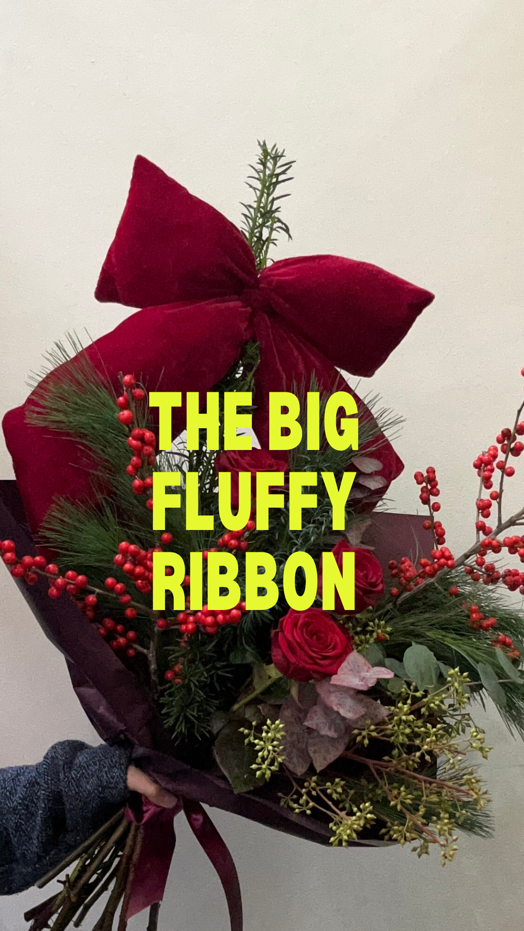 XMAS BOUQUET + BIG FLUFFY RIBBON