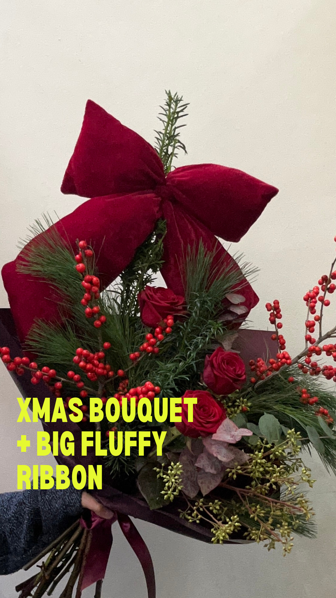 XMAS BOUQUET + BIG FLUFFY RIBBON
