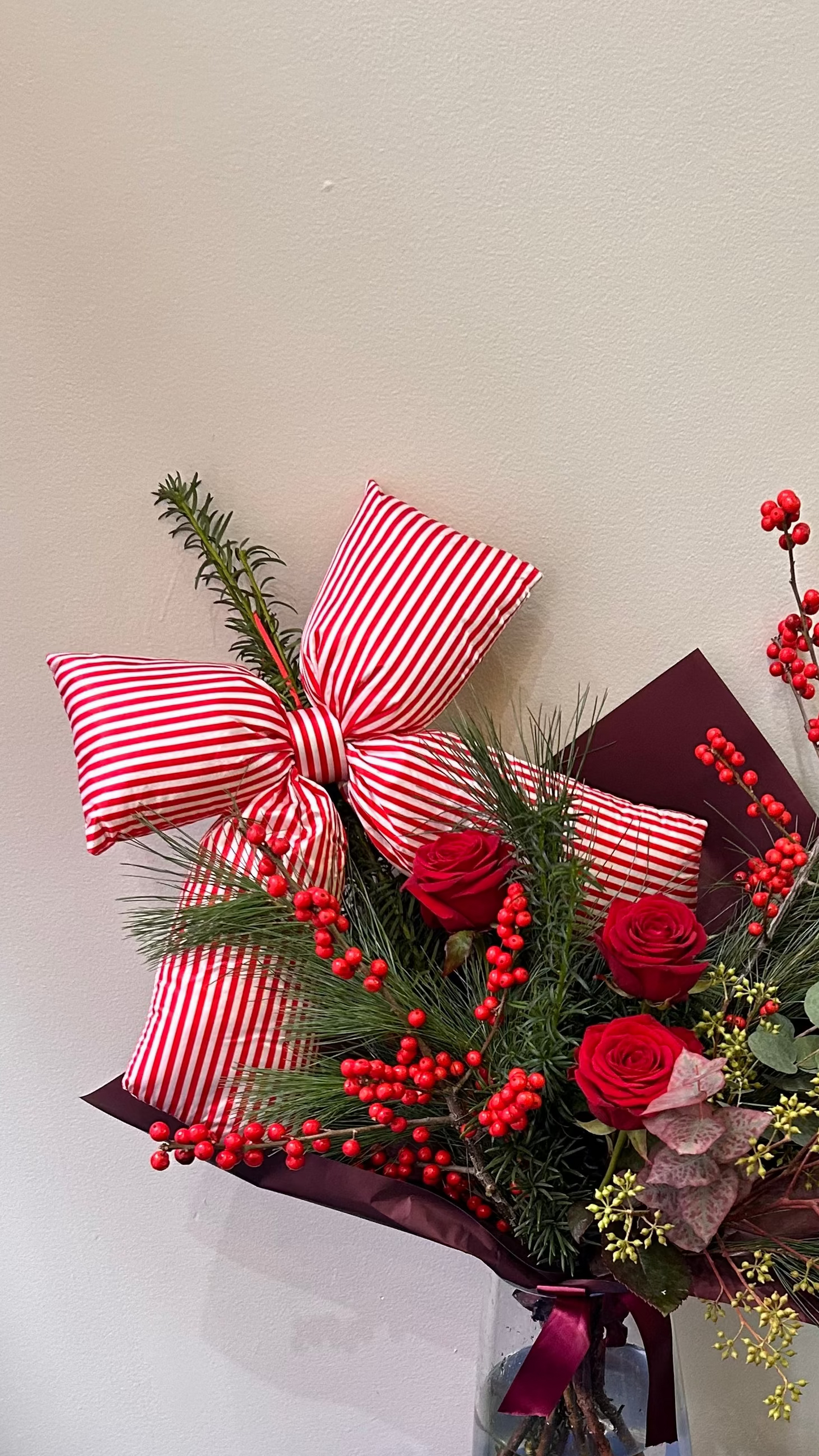 XMAS BOUQUET + BIG FLUFFY RIBBON